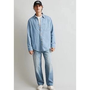 Madewell Mens Big Easy Denim Button Down Shirt